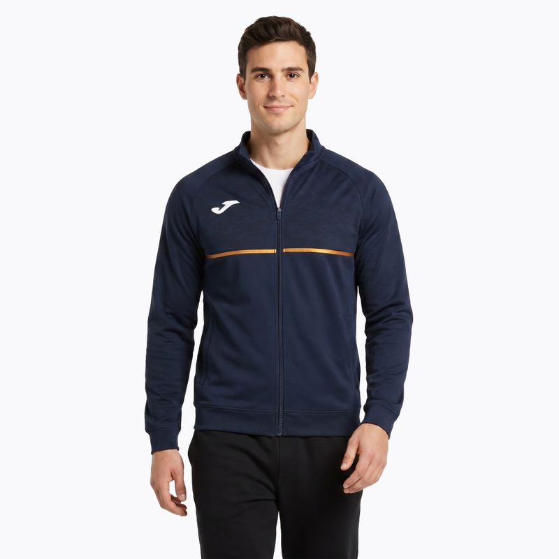 Pánská běžecká mikina Joma Record III Full Zip navy 3
