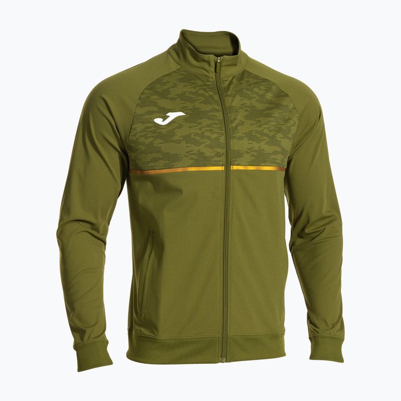 Pánská běžecká mikina Joma Record III Full Zip khaki