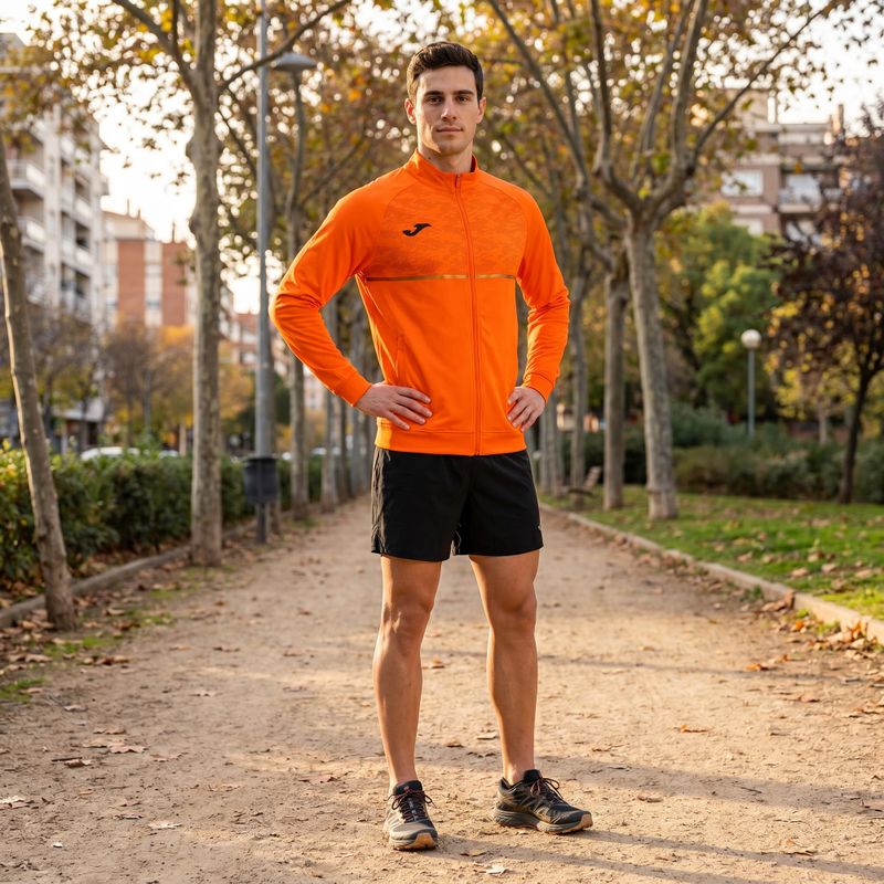 Pánská běžecká mikina Joma Record III Full Zip orange 7