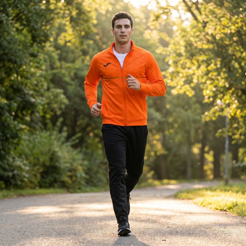Pánská běžecká mikina Joma Record III Full Zip orange 8