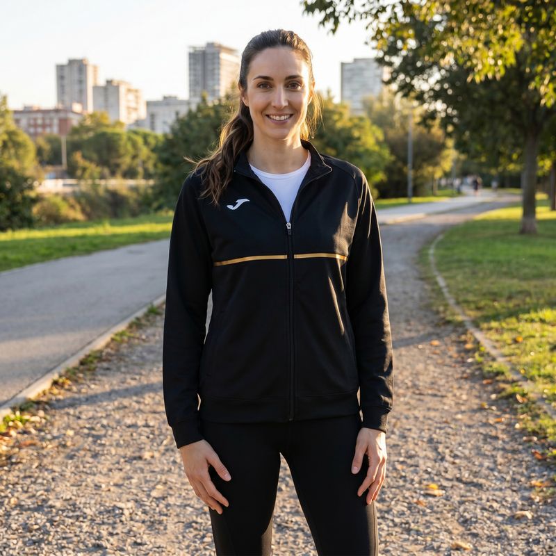 Dámská běžecká mikina Joma Record III Full Zip black 5