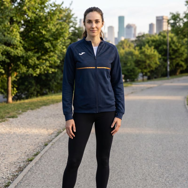 Dámská běžecká mikina Joma Record III Full Zip navy 5