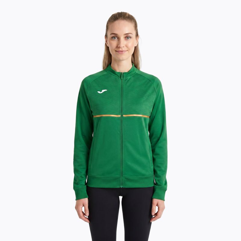 Dámská běžecká mikina Joma Record III Full Zip green
