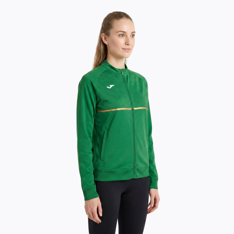 Dámská běžecká mikina Joma Record III Full Zip green 3