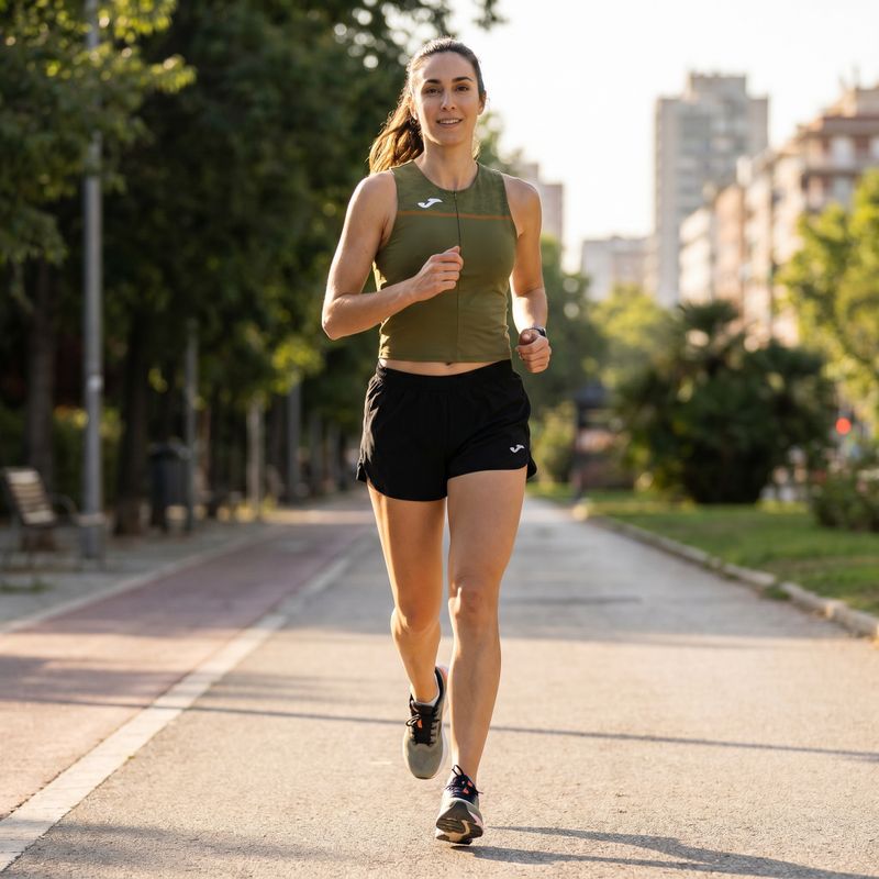 Dámské běžecké tričko Joma Record III Top khaki barvy 6