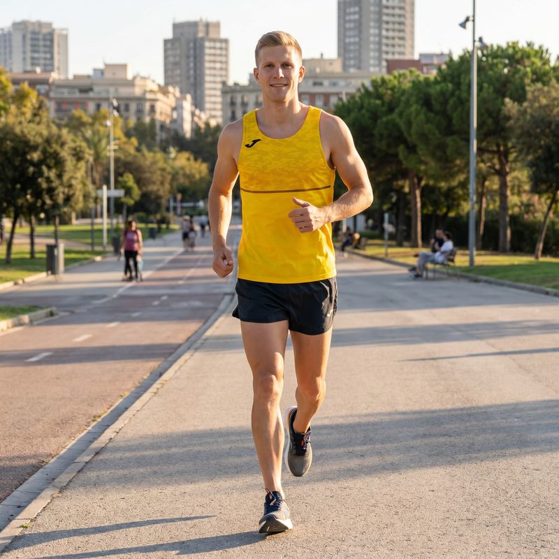 Pánské běžecké tričko Joma Record III yellow 8