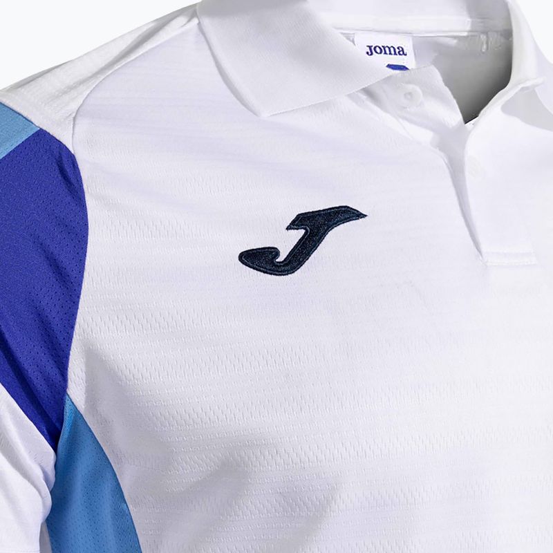 Pánské tenisové tričko Joma Montreal white/sky blue 4