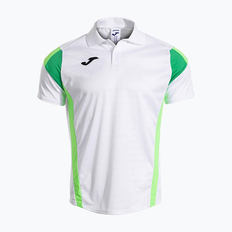 Pánské tenisové tričko Joma Montreal white/fluor green