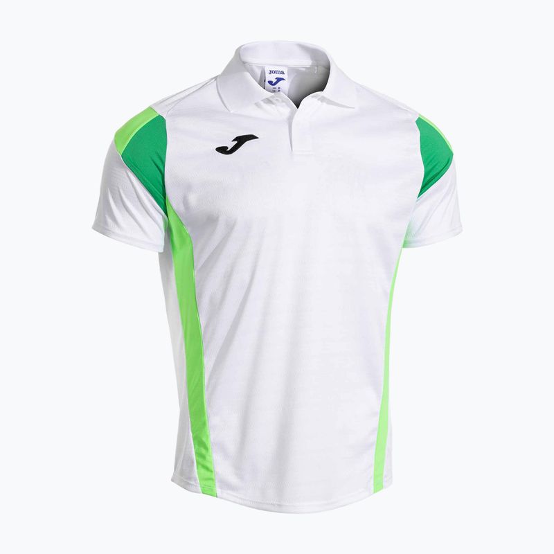 Pánské tenisové tričko Joma Montreal white/fluor green 2