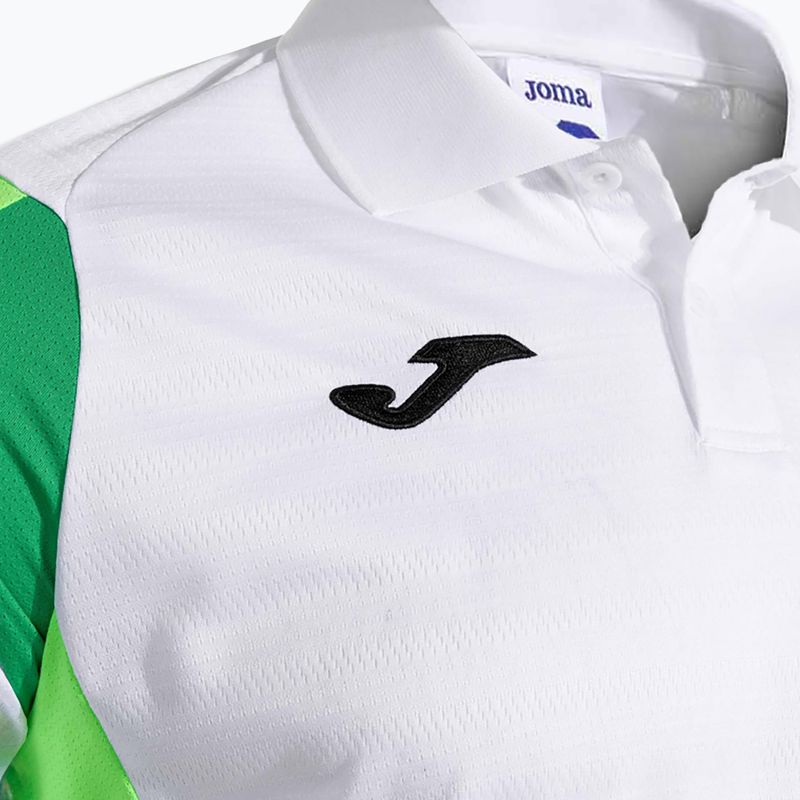 Pánské tenisové tričko Joma Montreal white/fluor green 4