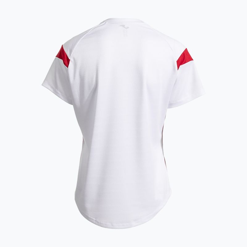 Dámské tenisové tričko Joma Montreal white / red 2