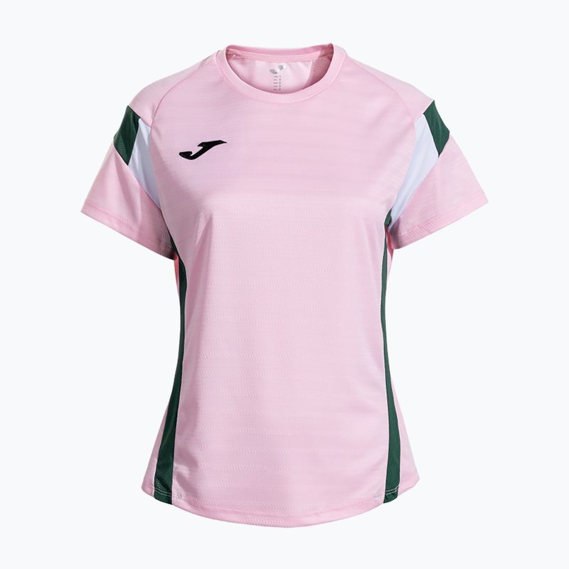 Dámské tenisové tričko Joma Montreal pink/green
