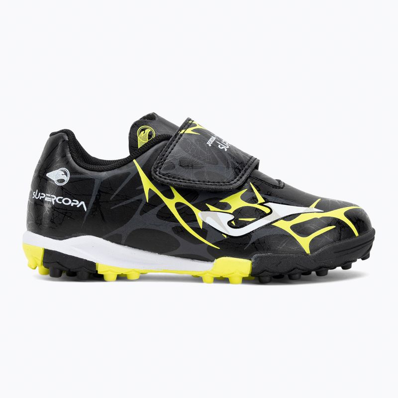 Dětské fotbalové boty Joma Super Copa Jr TF black / fluor yellow 2
