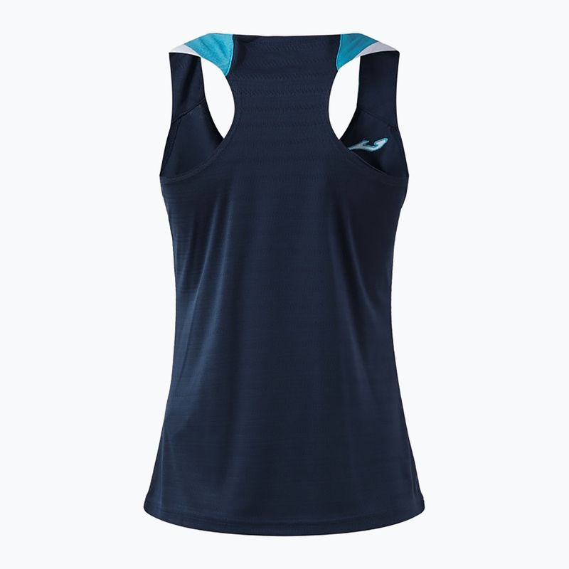 Dámské tenisové tričko Joma Terra Tank Top dark navy/turquoise fluor 2