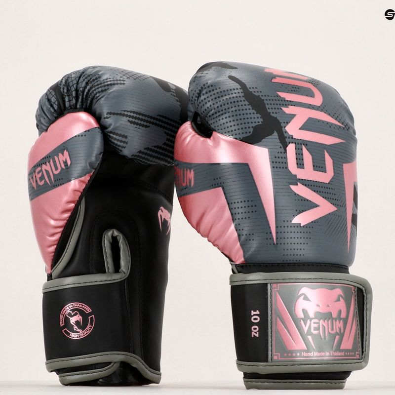 Pánské boxerské rukavice Venum Elite černo-růžové 1392-537 7