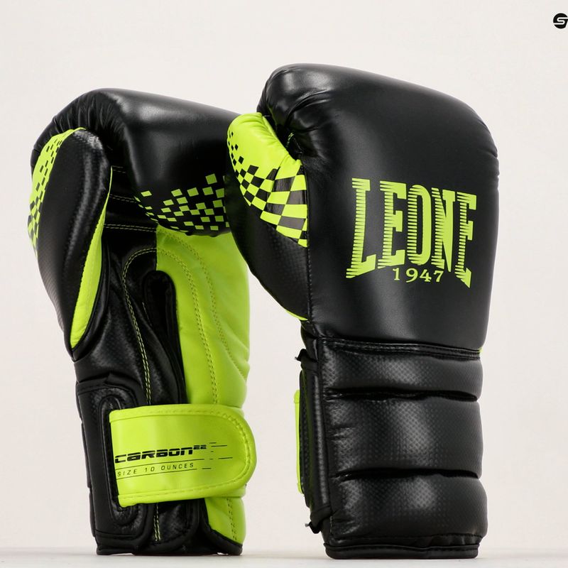 Boxerské rukavice Leone Carbon22 černo-zelené GN222 15