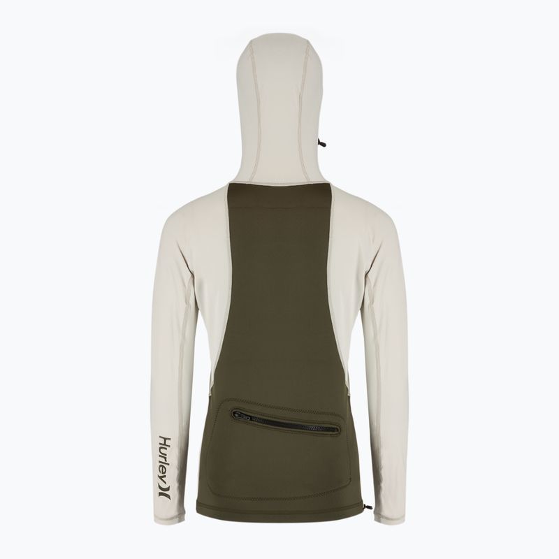 Pánské plavecké tričko longsleeve Hurley Coast Guard Hooded Surf Top cargo 2