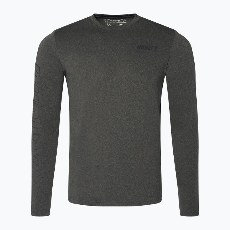 Pánské tričko longsleeve Hurley H2O-Dri Easton black heather