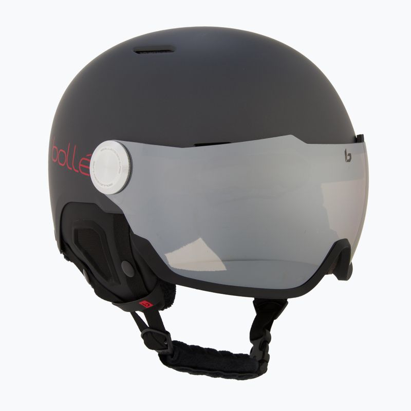 Lyžařská helma  Bollé Might Visor titanium red matte/brown gun