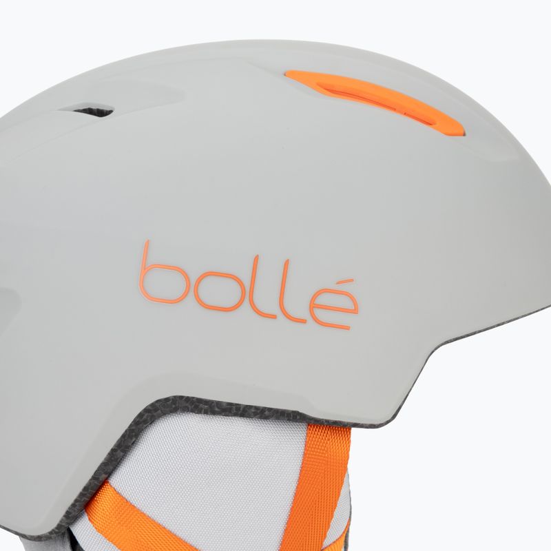 Dětská lyžařská helma Bollé Atmos Youth grey/orange matte 8