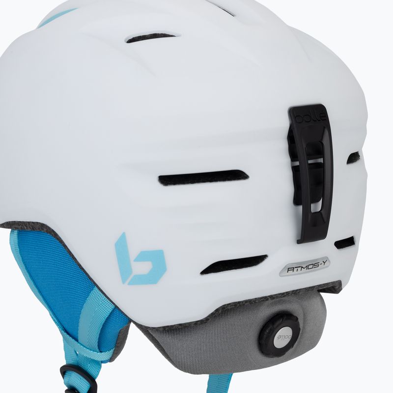 Dětská lyžařská helma Bollé Atmos Youth white/blue matte 7