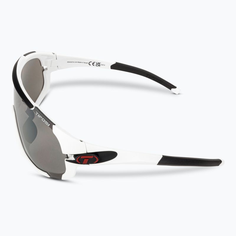 Cyklistické brýle Tifosi Sledge matte white/smoke/ac red/clear 5