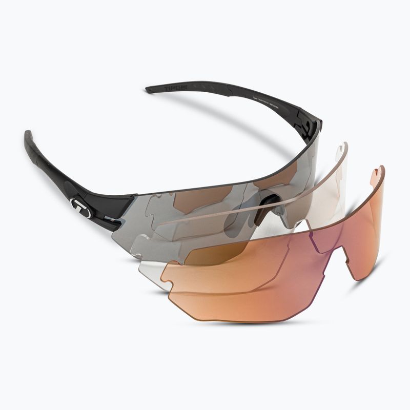 Cyklistické brýle Tifosi Tsali matte black/smoke/ac red/clear