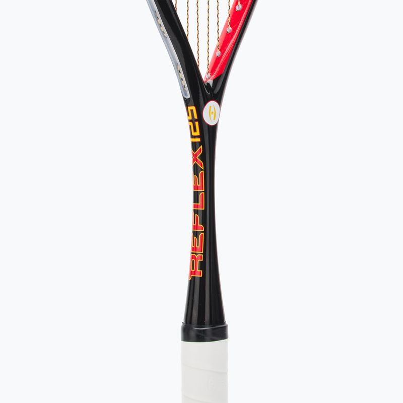 Squashová raketa Harrow Reflex 125 Tarek Momen Signature black/ red/ yellow 4