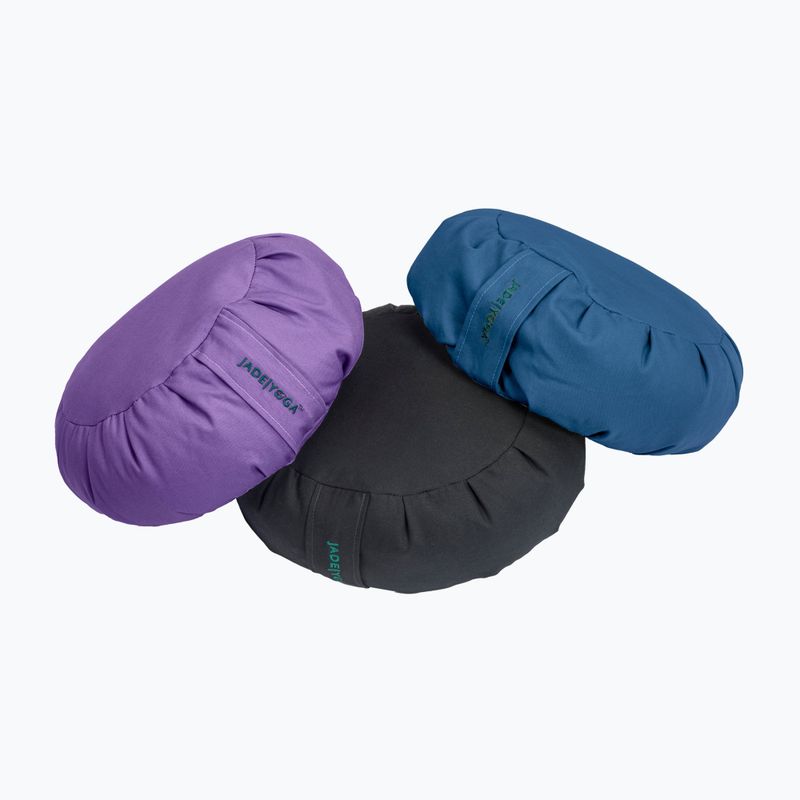 Meditační polštář JadeYoga Organic Cotton Round Zafu Meditation Cushion black 2
