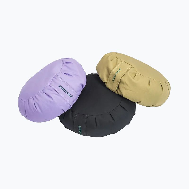 Meditační polštář JadeYoga Organic Cotton Round Zafu Meditation Cushion khaki 2
