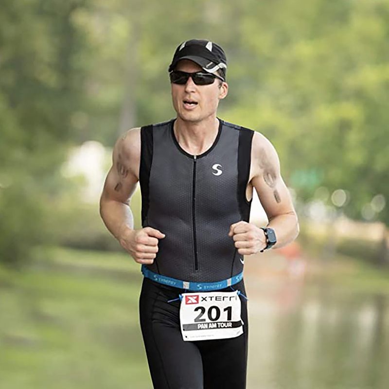 Pás na startovní číslo Synergy Race Belt blue 4
