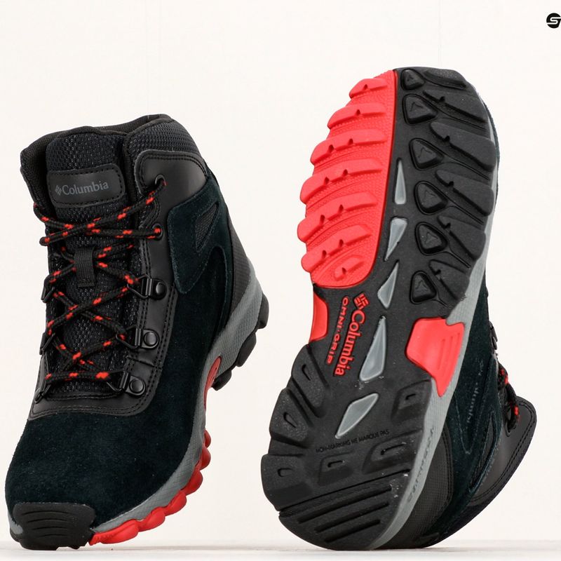 Columbia Newton Ridge Amped black/mountain red dětské turistické boty 21