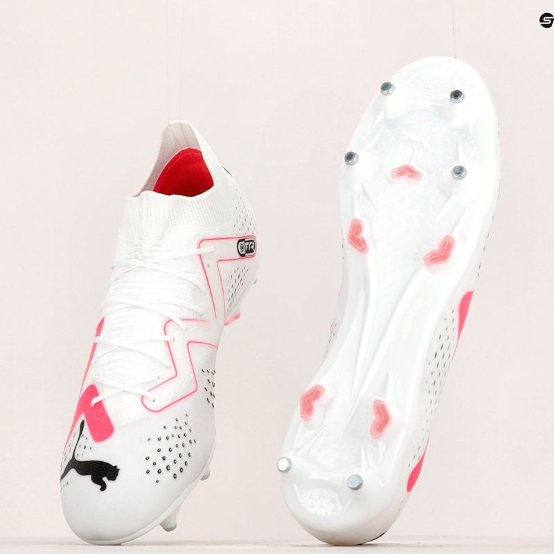 PUMA Future Match MXSG pánské kopačky puma white/puma black/fire orchid 12