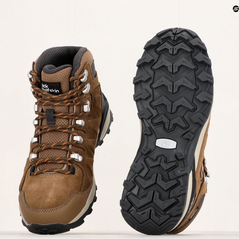 Dámské trekové boty Jack Wolfskin Refugio Texapore Mid brown/apricot 17