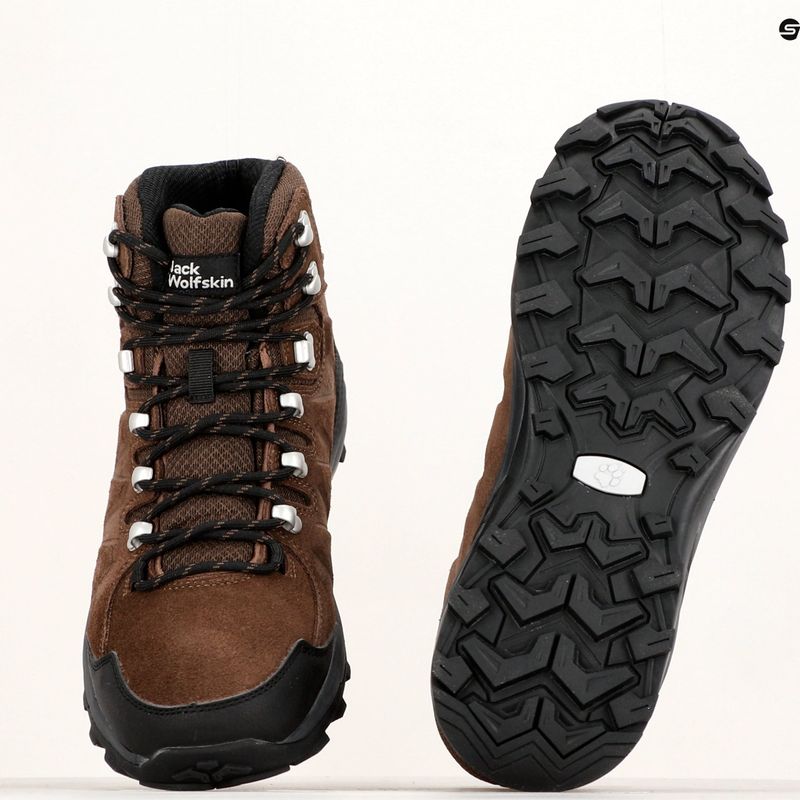 Jack Wolfskin Refugio Texapore Mid brown/phantom pánské trekové boty 12