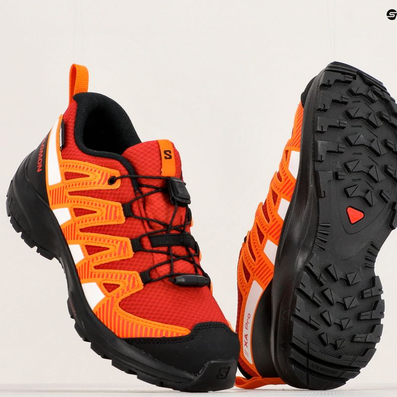 Salomon Xa Pro V8 CSWP red/black/opeppe dětská treková obuv 18