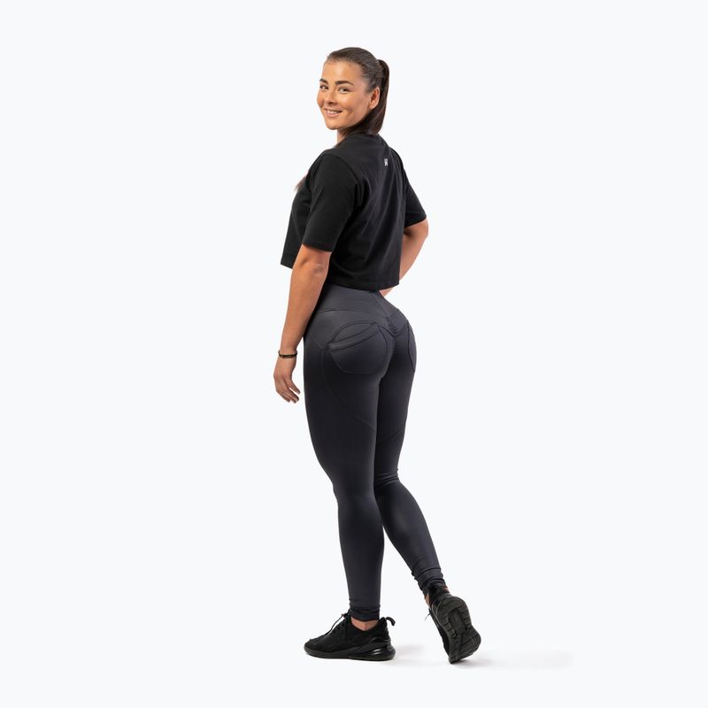 Dámské legíny NEBBIA Glossy Look Bubble Butt volkanic black 3