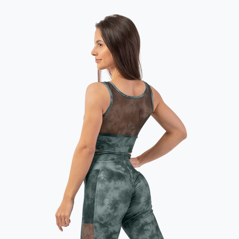 NEBBIA Mesh Sports 'Breathe' camo zelená fitness podprsenka 2