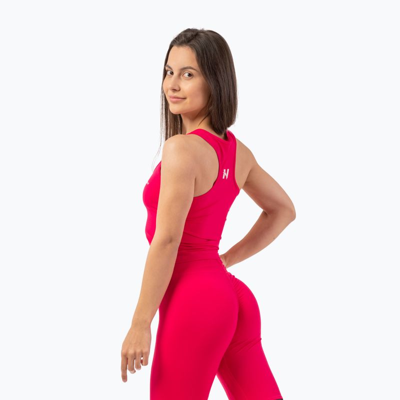 Dámské tréninkové tílko NEBBIA Sporty Slim Fit Crop pink 2