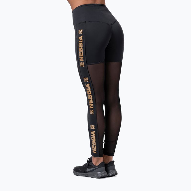 Dámské legíny NEBBIA Gold Mesh černá 8290110 2