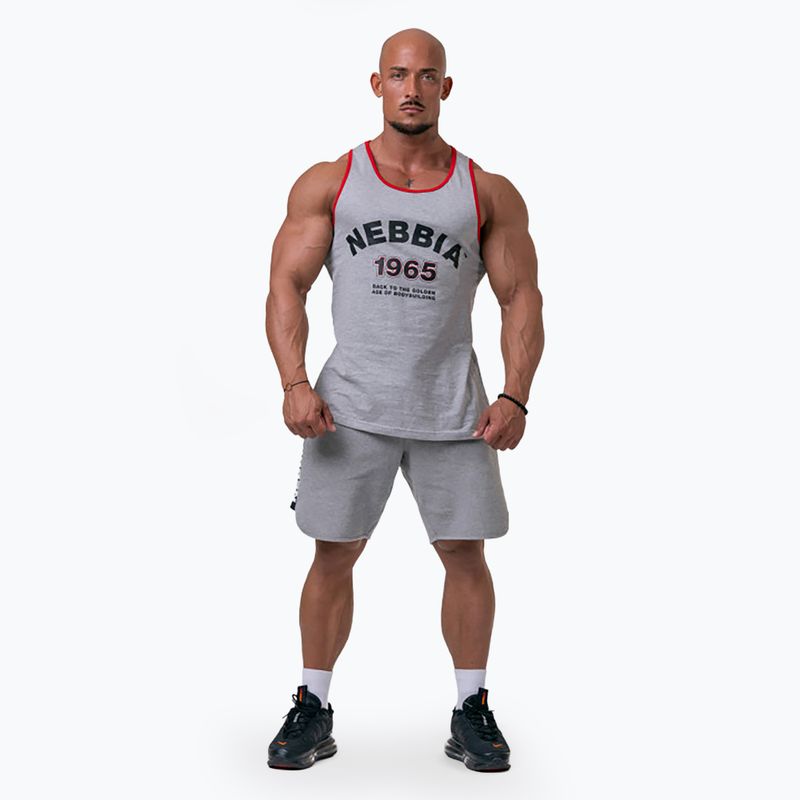 Dámské sportovní tílko tank top tričko  NEBBIA Old-School Muscle Tank top tričko  light grey 2
