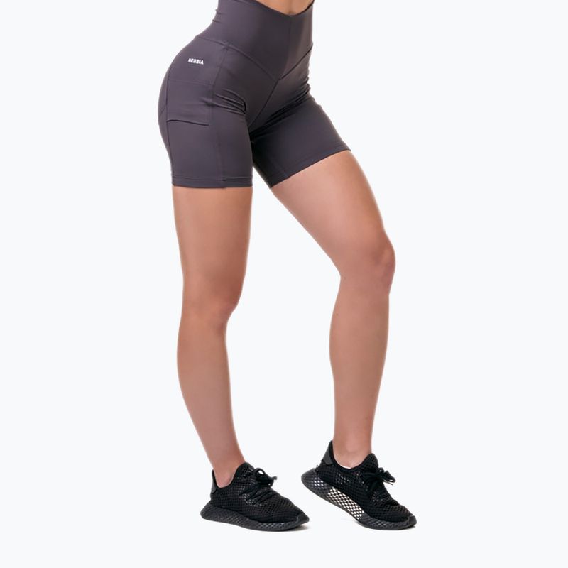 NEBBIA Biker Fit & Smart dámské tréninkové šortky fialové 5752810