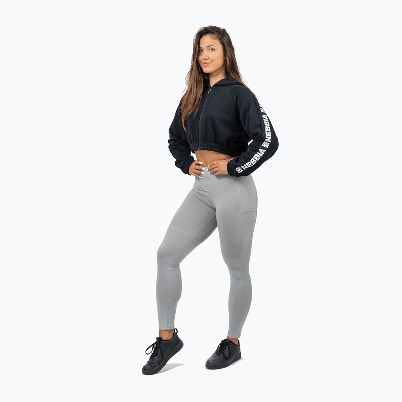 Dámská mikina  NEBBIA Crop Hoodie Iconic black 2