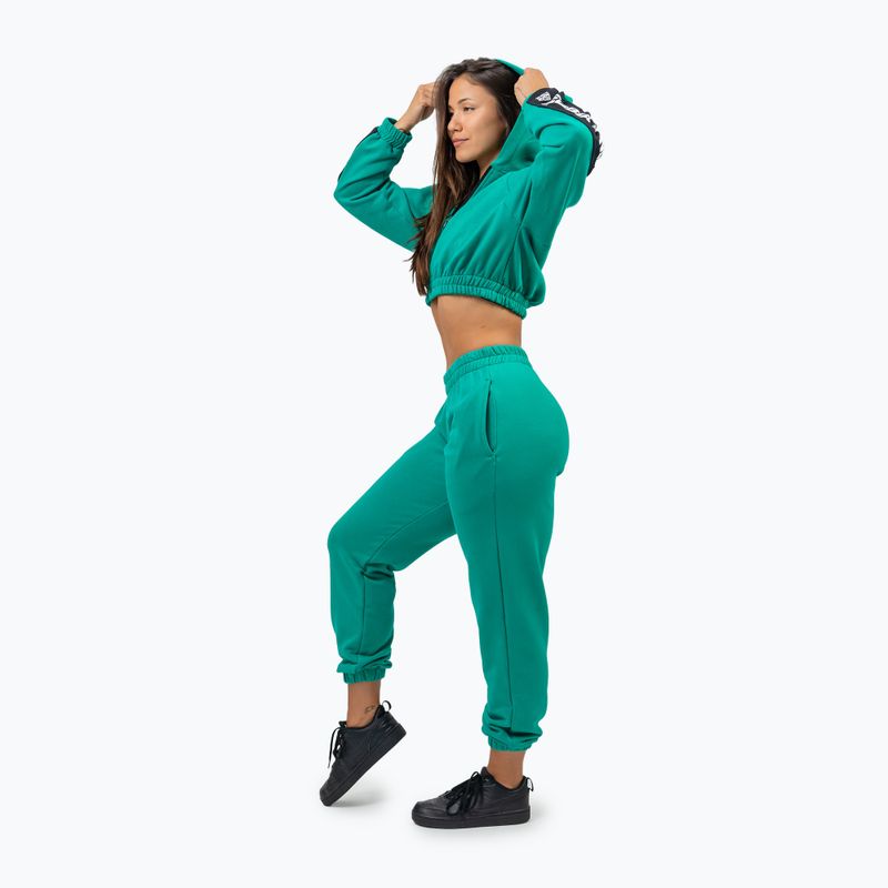 Dámská mikina  NEBBIA Crop Hoodie Iconic green 2