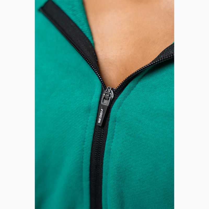 Dámská mikina  NEBBIA Crop Hoodie Iconic green 6