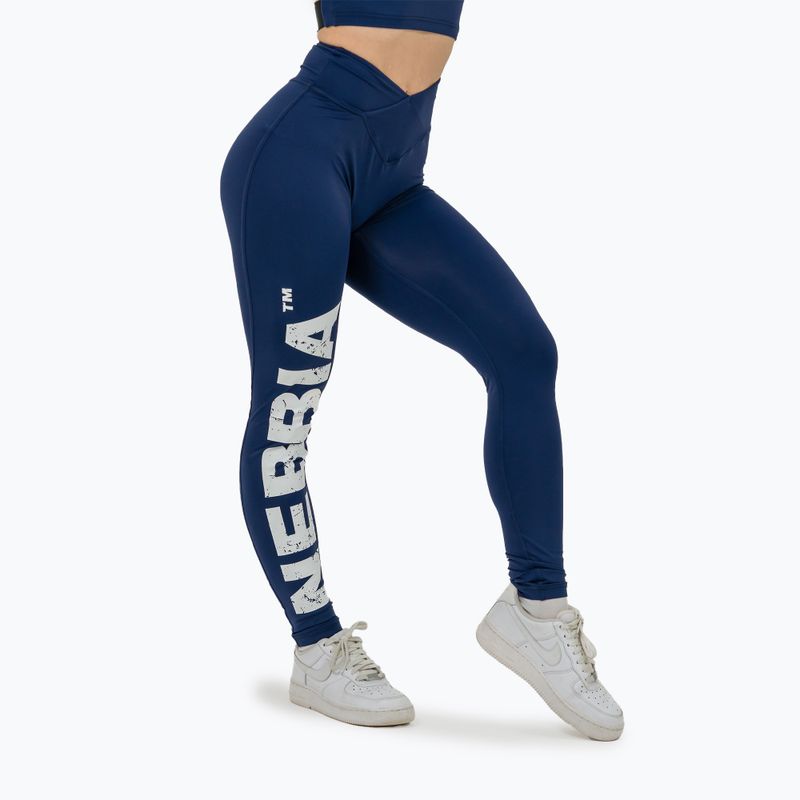 Dámské sportovní  legíny NEBBIA Glute Check High Waisted dark blue