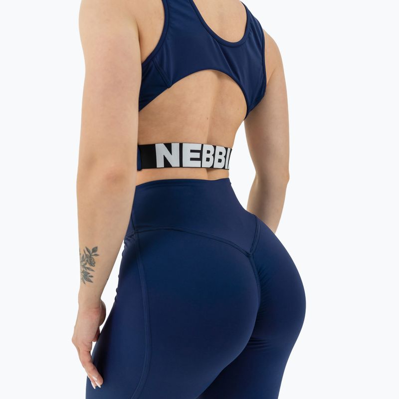 Dámské sportovní  legíny NEBBIA 9″ Snatched High Waisted dark blue 5