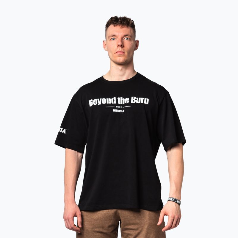 Pánské sportovní  tričko NEBBIA Heavyweight Grind black