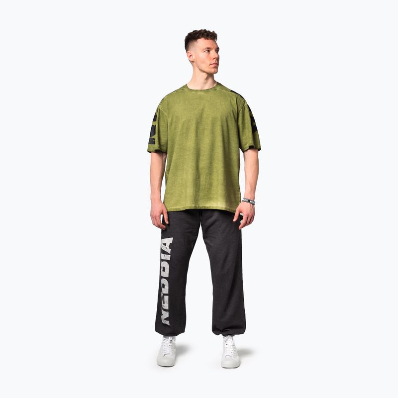 Pánské sportovní  tričko NEBBIA Washed-Off Lifting Club green 2