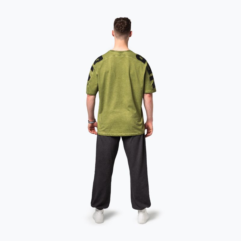 Pánské sportovní  tričko NEBBIA Washed-Off Lifting Club green 3